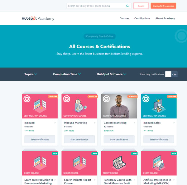 Top 10 HubSpot Academy Courses You Can Take in Under 1 Hour Online